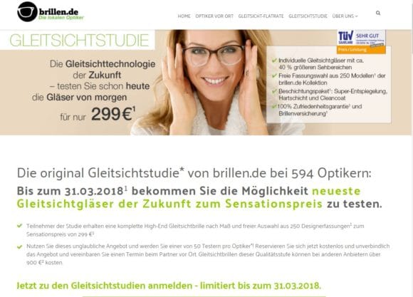 Gleitsichtgläser Angebot bei Brillen.de