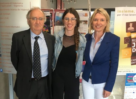 Prof. Dr. Antonio Papagni (Uni Mailand-Biococca), Sara Peloso und Prof. Dr. Anna Nagl (Hochschule Aalen)