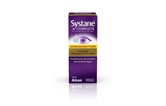 Alcon-Benetzungstropfen für Symptome des Trockenen Auge - Systane Complete