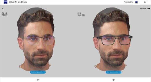 Zeiss Virtual Try-on Avatar Comparison