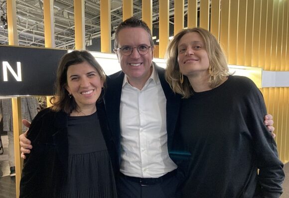 Blackfin opti 2023: Chiara Reolon, Nicola Del Din (CEO) und Silvia Boccardi (ZedComm)