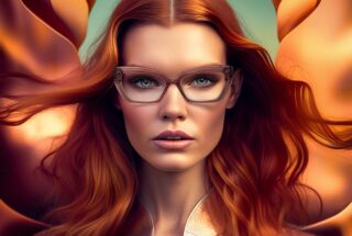 OPO SE: Studio Eyewear Campaign FW 2023 Modell Sassy red2