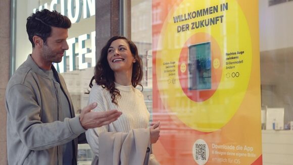 Fuartis Brillen-Anprobe Schaufenster-Modus