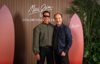 Maui Jim Party Mido 2024 Evan Mock und CEO Roberto Vedovotto c Kering Eyewear