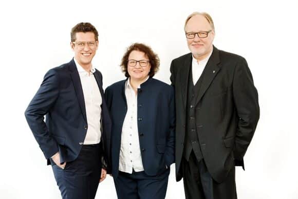 Rottler und Heini Weber: Paul Rottler mit Ulrike und Hans-Peter Dörnhöfer