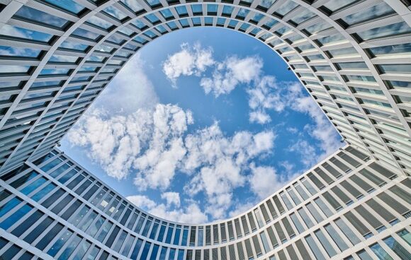 CooperVision Das Auge Darmstadt Außenfassade von oben