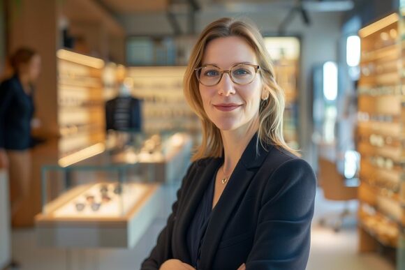 Neu-Positionierung Augenoptikerin mit Haltung c Karin Stehr