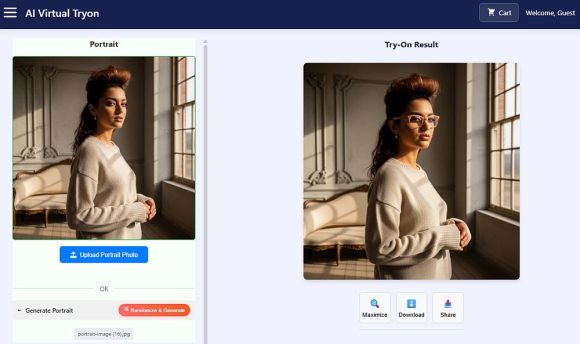 TPI Software Design Gallery AI Virtual Try-on Part 1 Screenshot
