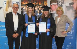 Karl Amon Preis 2025: Amon, Lanz, Bieche und Nagl (c Sabrina Larib Ghori HS Aalen)