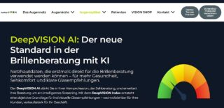 DeepVision AI : Brillenberatung mit KI (epitop screenshot website)
