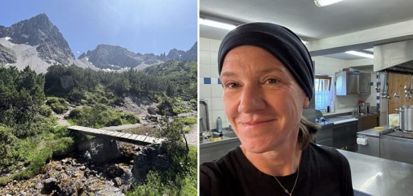 Eva Glaser Auszeit als Köchin in der Hüttenküche