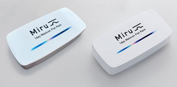Menicon Miru FlatPack Schrumpffolie und Direktdruck Box