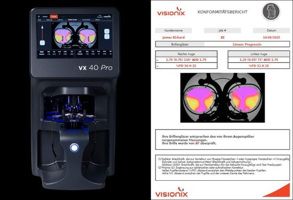 Visionix VX40PRO plus Konformitäts-Bericht
