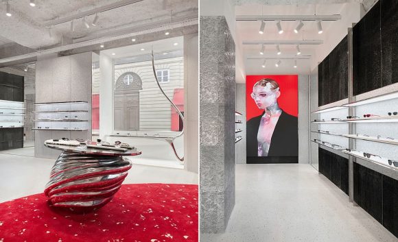 Gentle Monster Paris Interieur LED-Screens