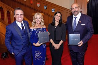 David Foster Foundation Blackfin Nicola Del Din and his wife Marta with Wendy Lisogar-Cocchia and Sergio Cocchia